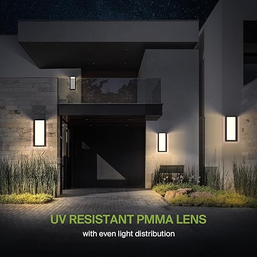 Miniatura 5 de ASD Lámpara LED de pared de montaje empotrado de 14 pulgadas  20 W, 1900 lúmenes, 3000 K-5000 K, 120 V, 3CCT, regulable, impermeable, certificación