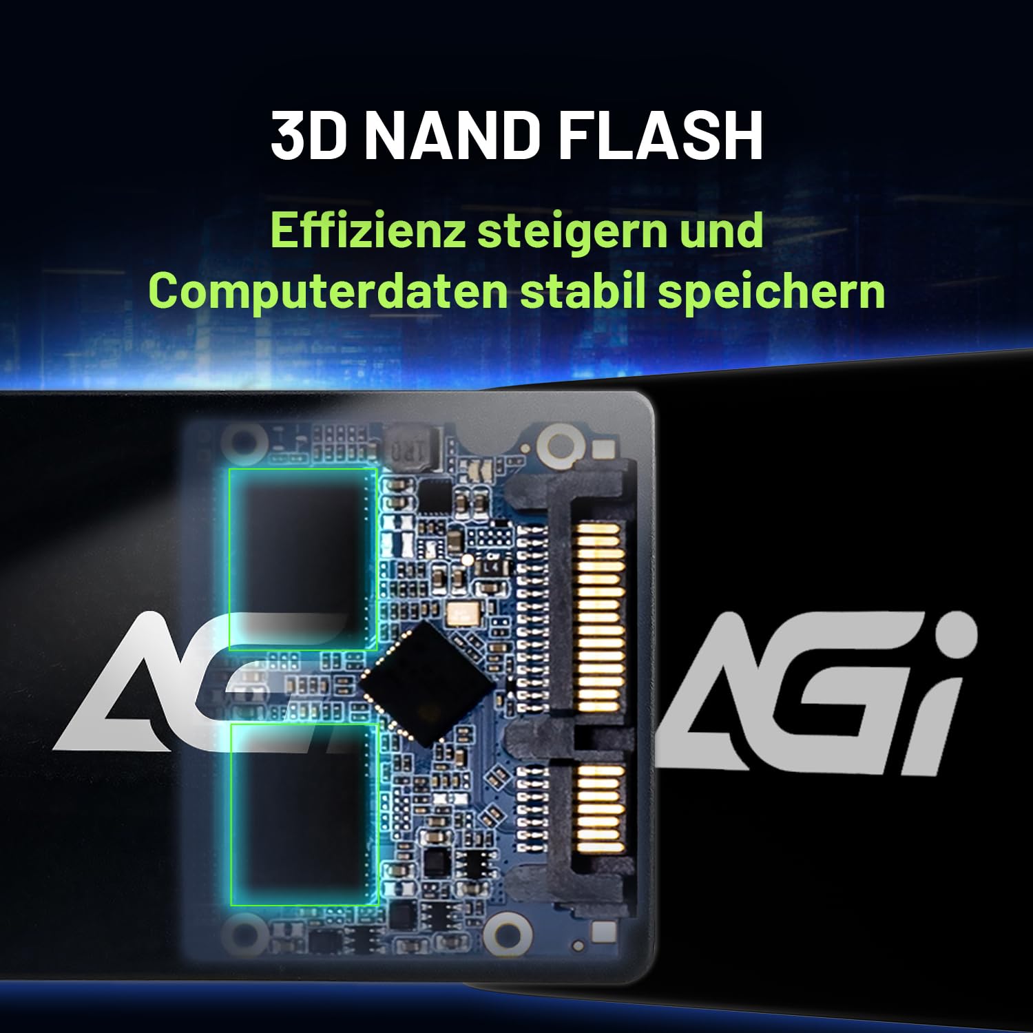 AGI AI238 1TB SSD Interne 2.5 Zoll SATA III 6Gbps Schwarz Fuer PC
