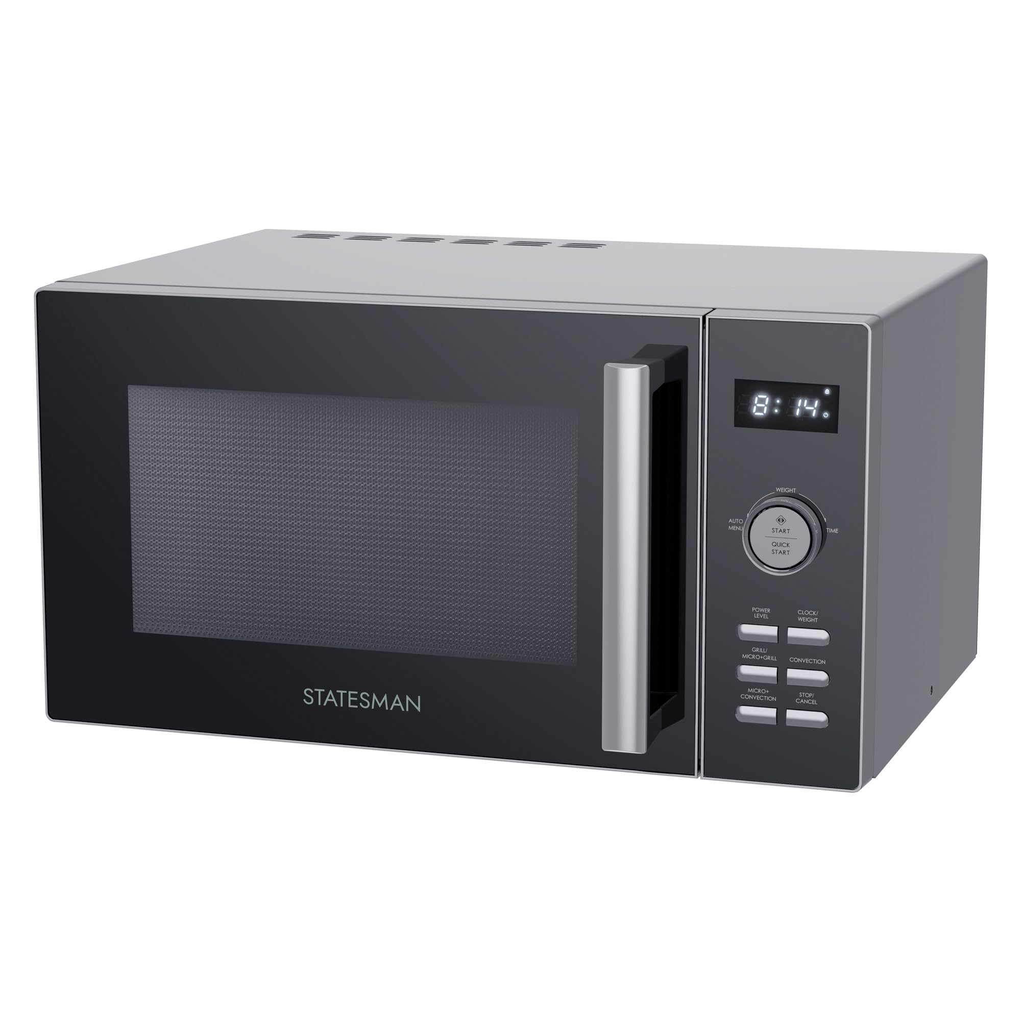 Statesman 25L 900W Stainless Steel Digital Combination Microwave Grill & Oven with Stainless Steel Interior - 11 Power Levels, 10 Auto Cooking Programmes, 95 Minute Timer - SKMC0925SS