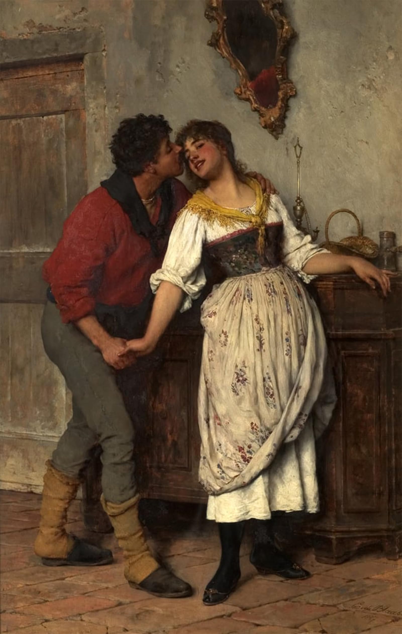 SERENDIPITP Vintage Picture Print on Canvas Wall Art Poster Accepted by Eugen Von Blaas Artwork Print Poster for Wall Decor 60x90cm