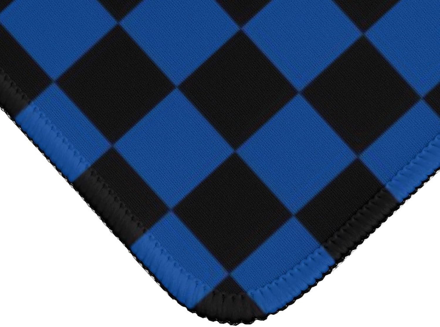Large Mouse Pads Checkered Black and Blue Desk Mat Gaming Mousepad Non Slip Rubber Mouse Mat for Desk Keyboard, Wireless Mouse, Office Computer 16" x 30"