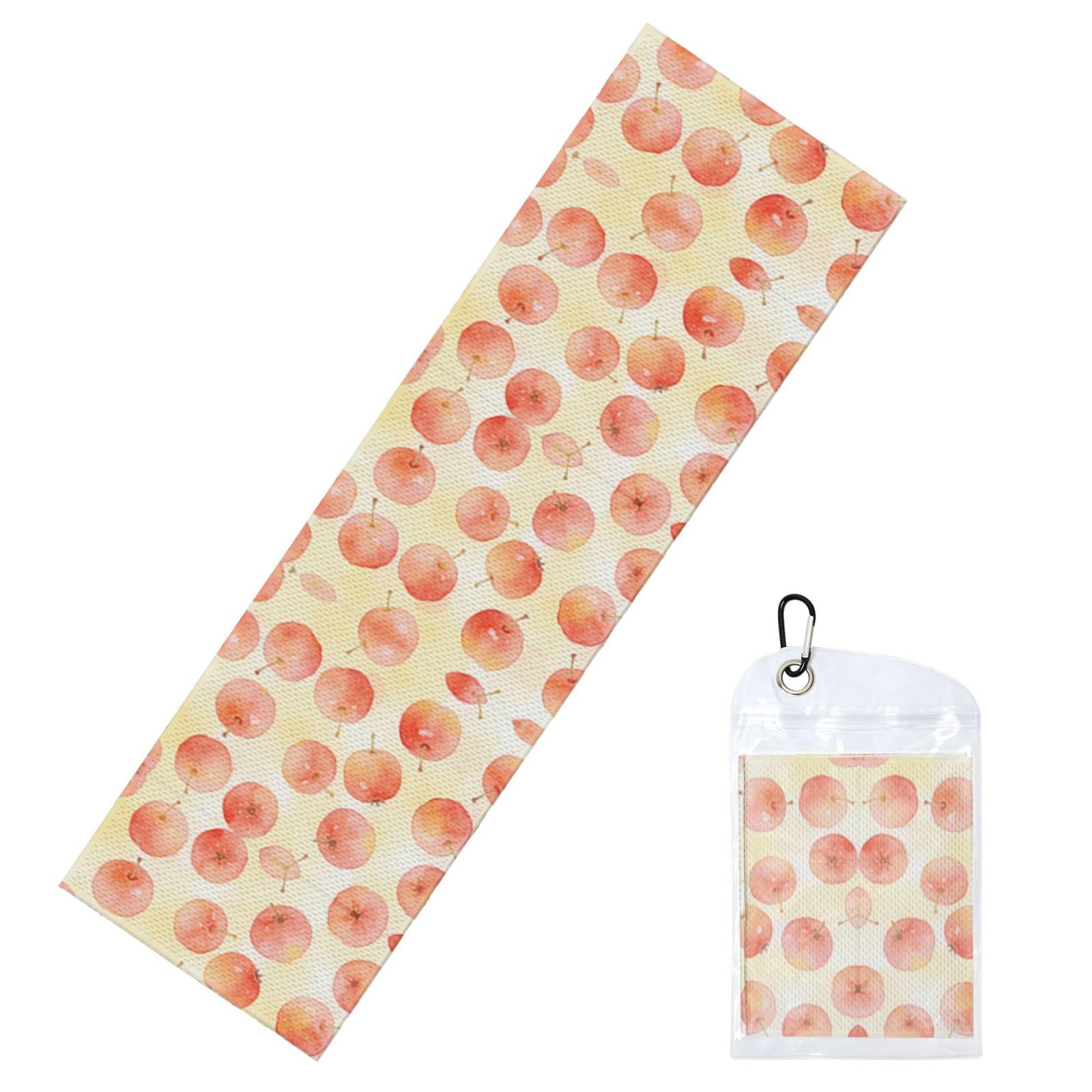 DUYIOKH Pink Apples Print Cooling Towel, Portable Towel for Gym Workout Golf Beach World Cup Sports Hot Weather