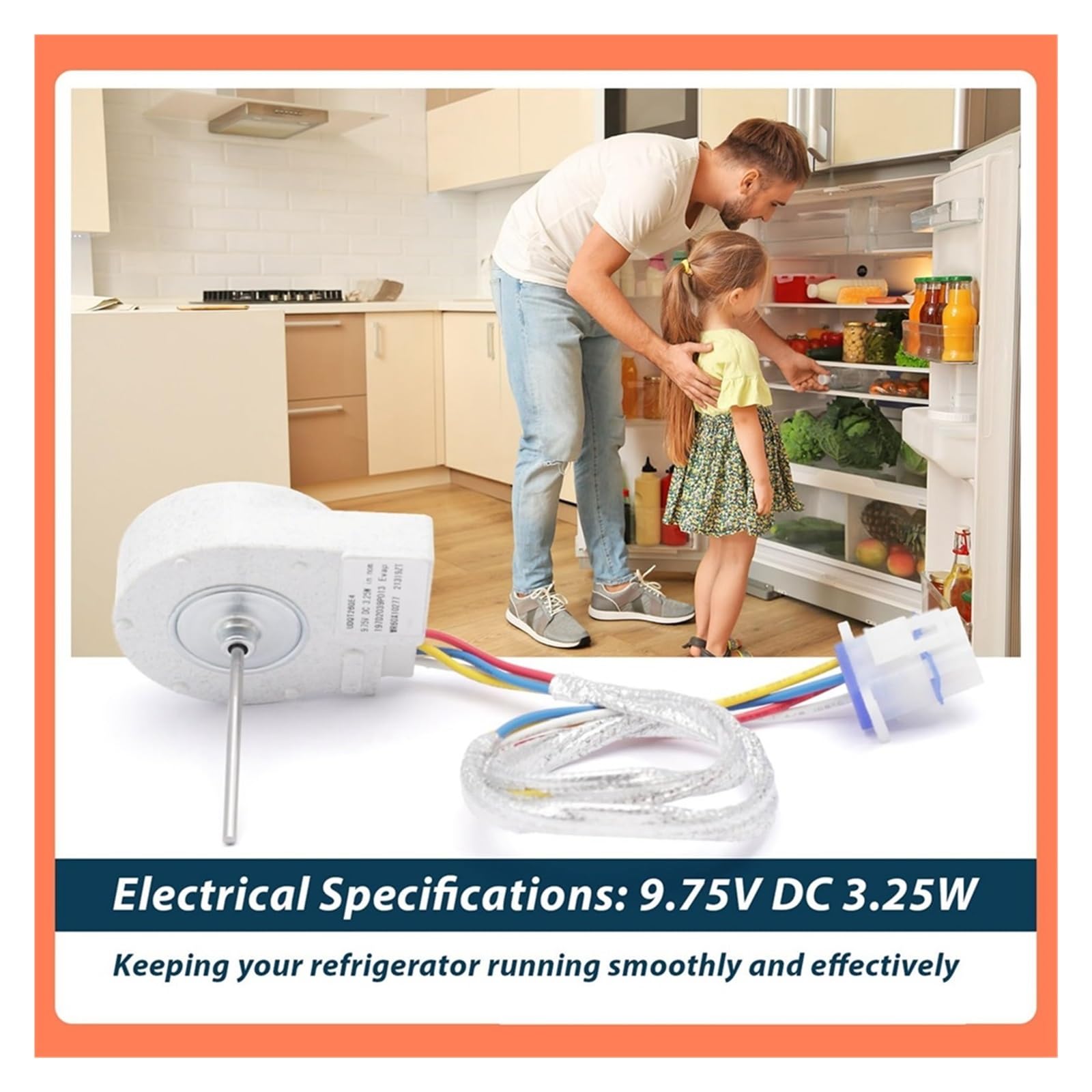 A74X WR60X10277 Refrigerator Evaporator Fan Motor Accessories?Compatible For GE Fridge Freezer Replace Parts 197D2039P013