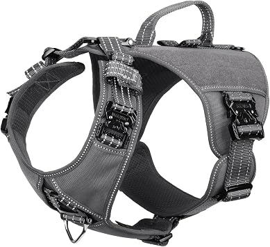 ICEFANG Quick-Moving Tactical Dog Harness for Large Dogs,No Pull Dog Vest