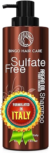 Aceite de Argán marroquí Champú Sulfato última intervensiónMejor para el cabello dañado Curly seco o FrizzyThickening para finaCabello Fino seguro