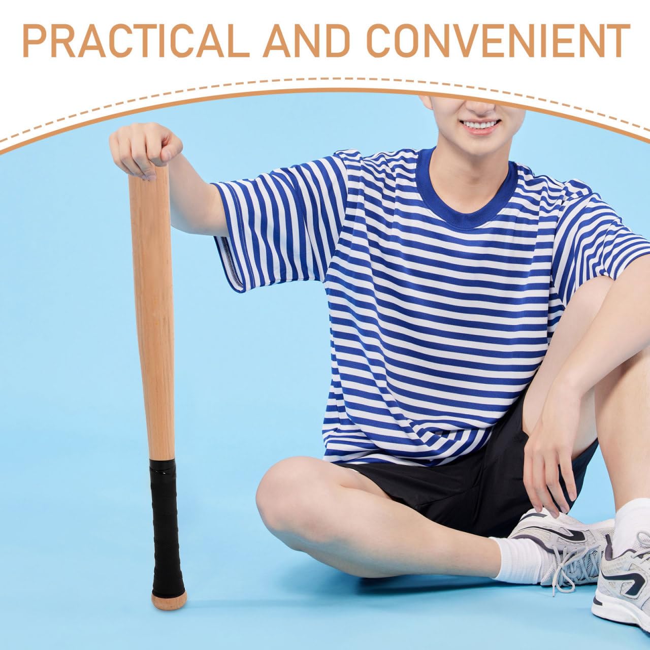 VANZACK Mazza da baseball in legno massiccio 54 cm per bambini adolescenti e adulti, ideale per allenamento e competizioni sportive