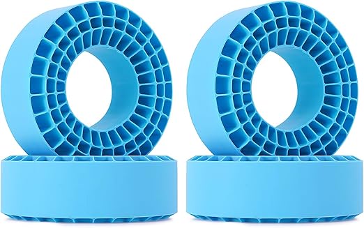 INJORA 4PCS Silicone Rubber Insert Foam for 132-134mm (5.25" OD) 2.2" Tires(Blue)