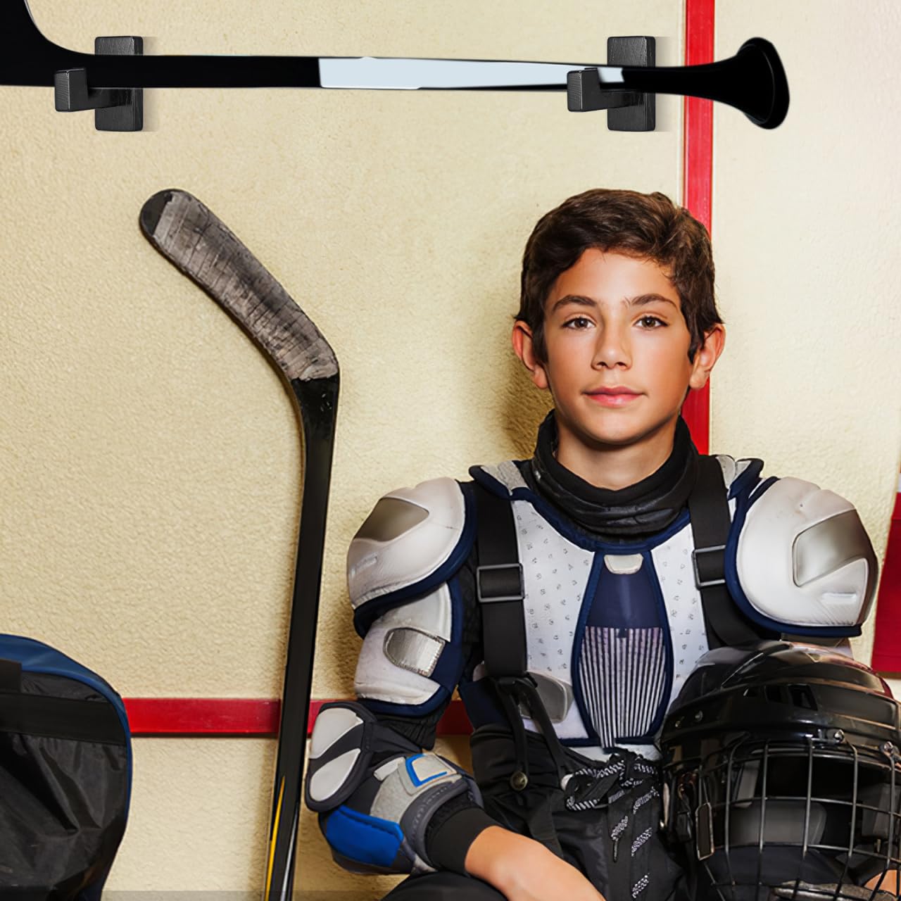 Eishockeyschlägerhalter Wandmontierter Hockeyschläger-Organizer Für Hockeyausrüstung Minimalistisches Design