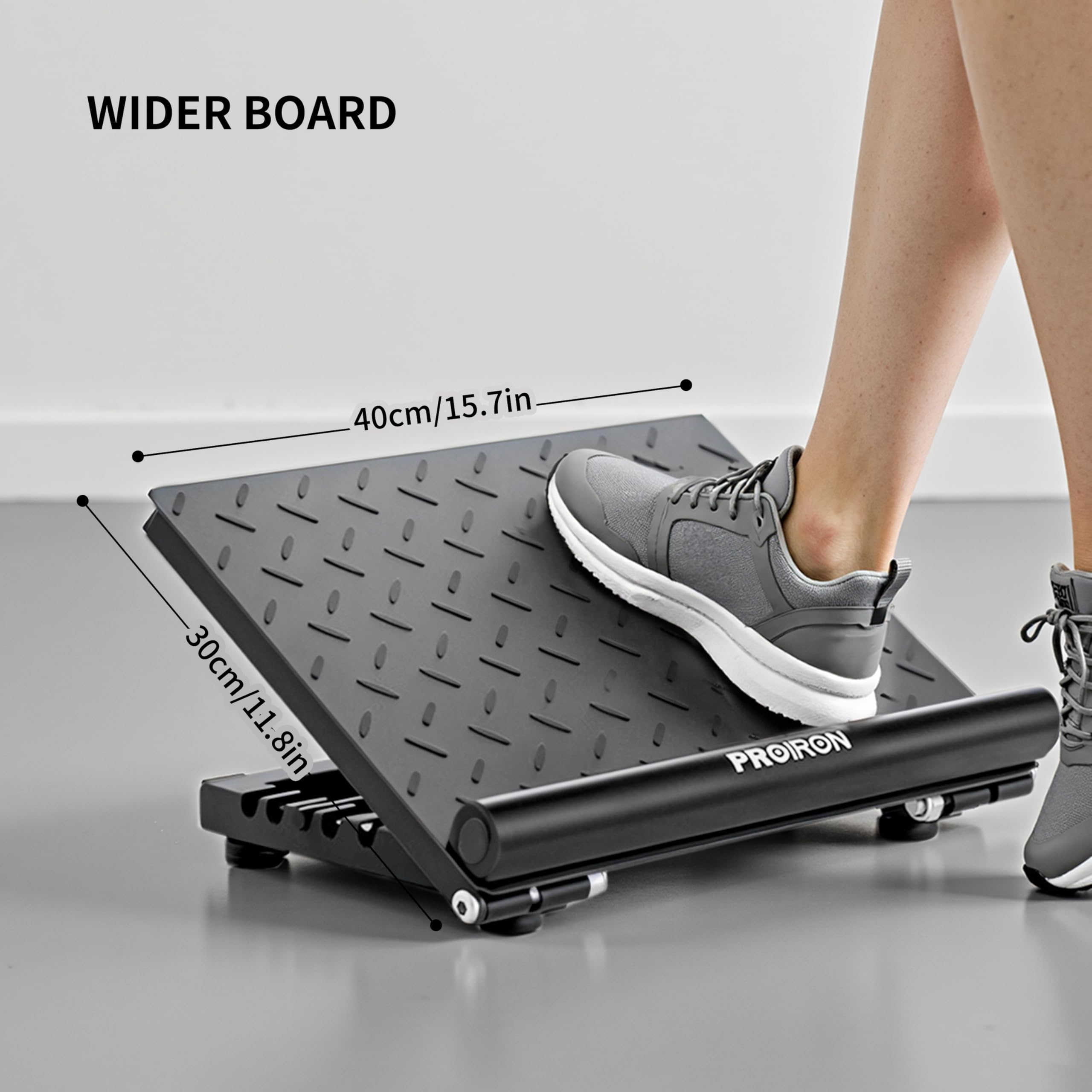 PROIRON Planche Incline en Acier, Réglable Slant Board avec 5 Angles, Capacité de Charge 600 lb, Surface Antidérapante, Étirement des Mollets et Squats Inclinés sur Planche 2 en 1