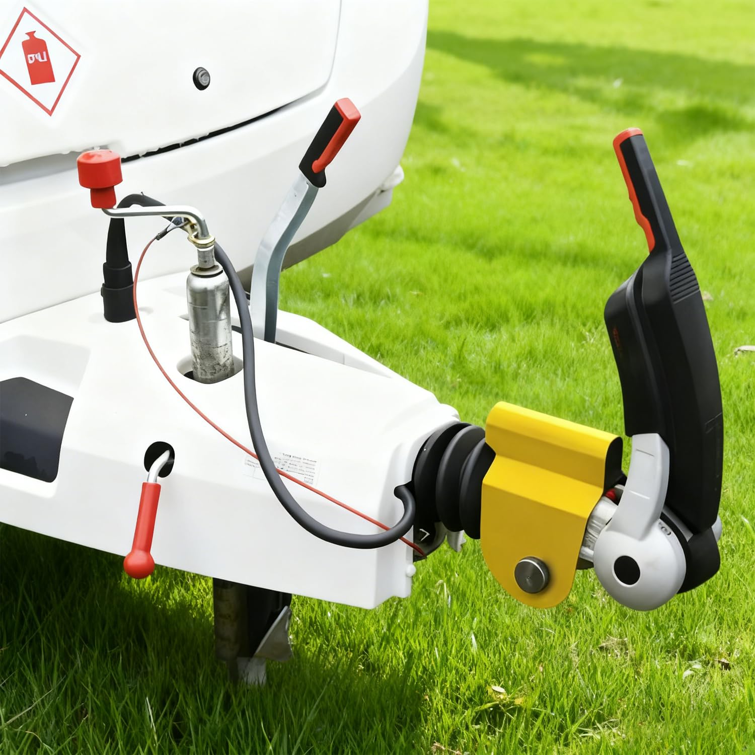 Antirrobo de Disco para Remolque con Llave, Cerradura de Seguridad para Cubierta de Trailers, Duradero y Fácil de Instalar para Uso en Vehículos