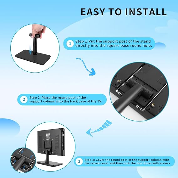 ZOSHING 17inch Security Monitor,Wall-Mounted Monitors Supports USB/Full Format Video Playback,CCTV Monitors with AV/HDMI Input/VGA/Headphone Output,Built-in Speaker, Remote Control