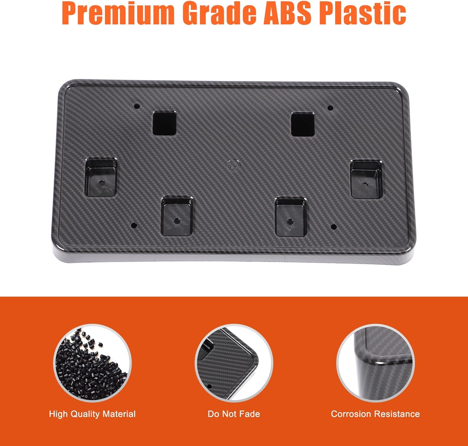 License Plate Frame Bumper Guard for 2016-2025 2026+ Mazda MX5 Mazda MX-5 Accessories Front Bumper Upper Grill Grille License Plate Bracket Black Auto Tag Mount Holder Bolt On Qty(1) Off-Road