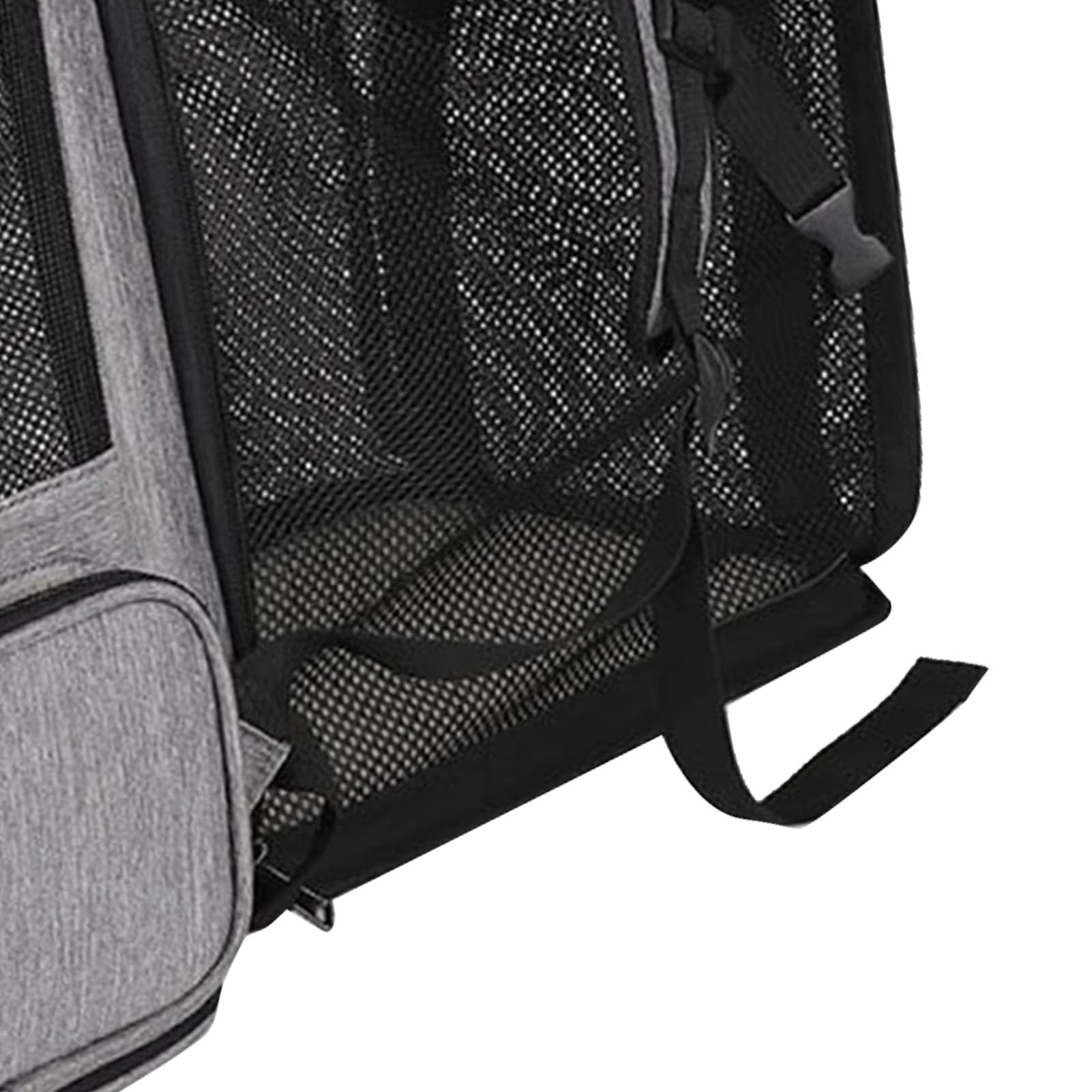 Greensen Große Katzen-Tasche, Erweiterbare Haustiertasche mit Mesh-Fenstern und Plüschkissen, für Kleine Bis Mittelgroße Katzen und Hunde Bis zu 8 Kg, Reisen Wandern Camping (Grey)