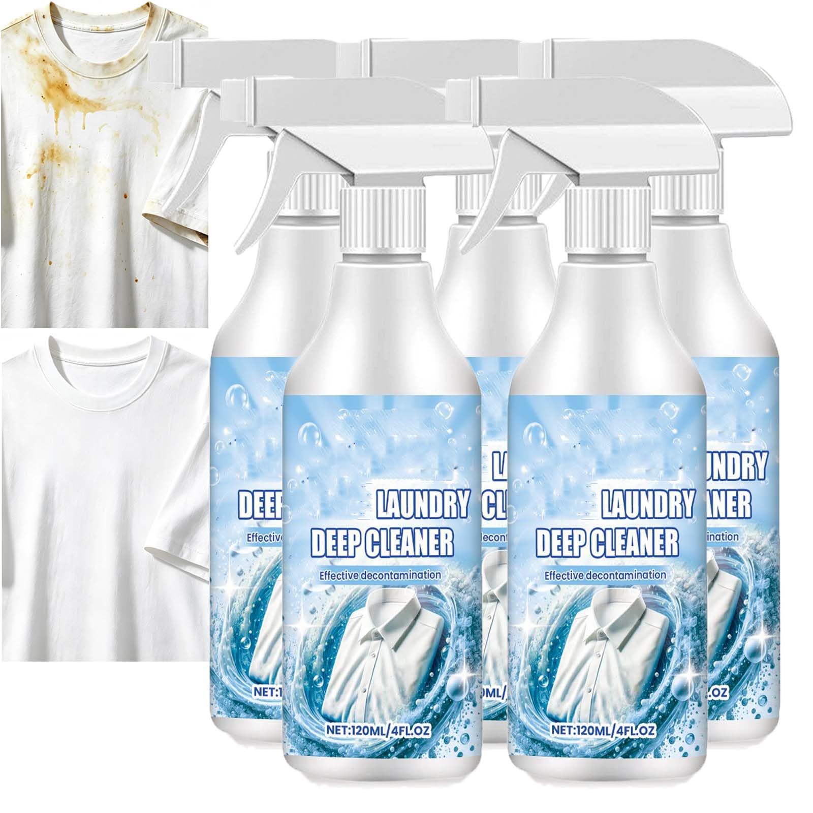 Upgraded Emulsifier Fleckenentferner Spray für Kleidung, Mehrzweck-Wäsche Fleckenentferner, Soft Fabric Spot Cleaner Spray, stellt Farbe Lifts Öl Kaffee Tinte Flecken Gelb Fleckenentferner (5pcs)