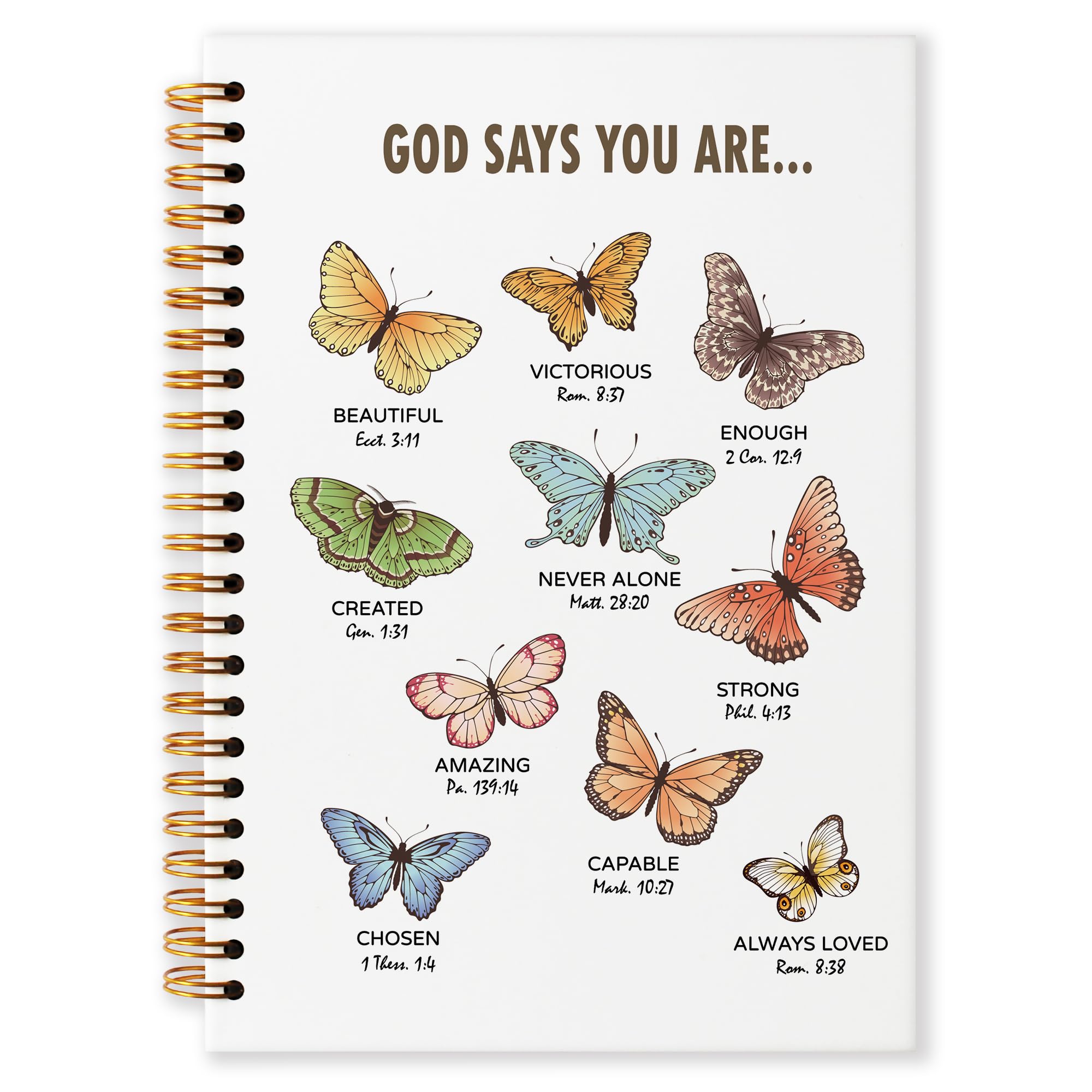 Carnet de notes biblique à spirale A5 avec 80 pages lignées