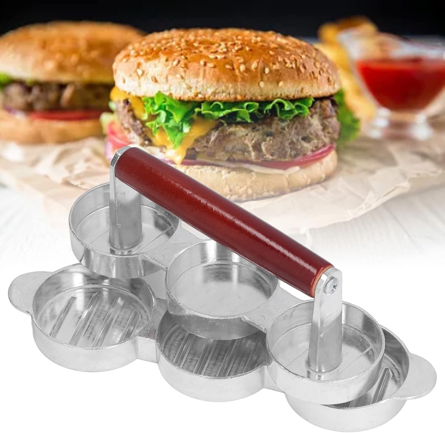 Mini Burger Press, Round Shape Hamburger Press Patty Maker for Picnic for Barbecue