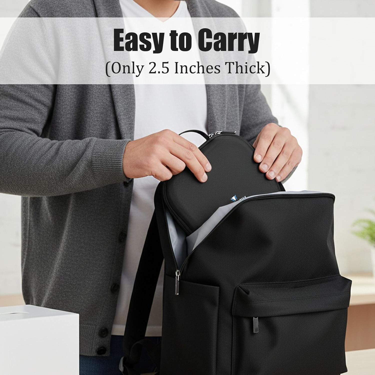 Headphones Case for JLab JBuds Lux ANC Wireless Headphones - Travel Storage Headphones Case (Graphite Black) - Image 7