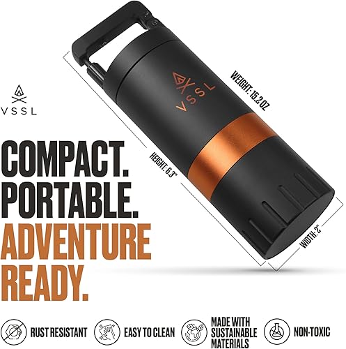 Miniatura 4 de VSSL Molinillo de café manual Java G25  Café para acampar  Molinillo de granos  Viaje vertido sobre  Fresa cónica de acero inoxidable   Capacidad de