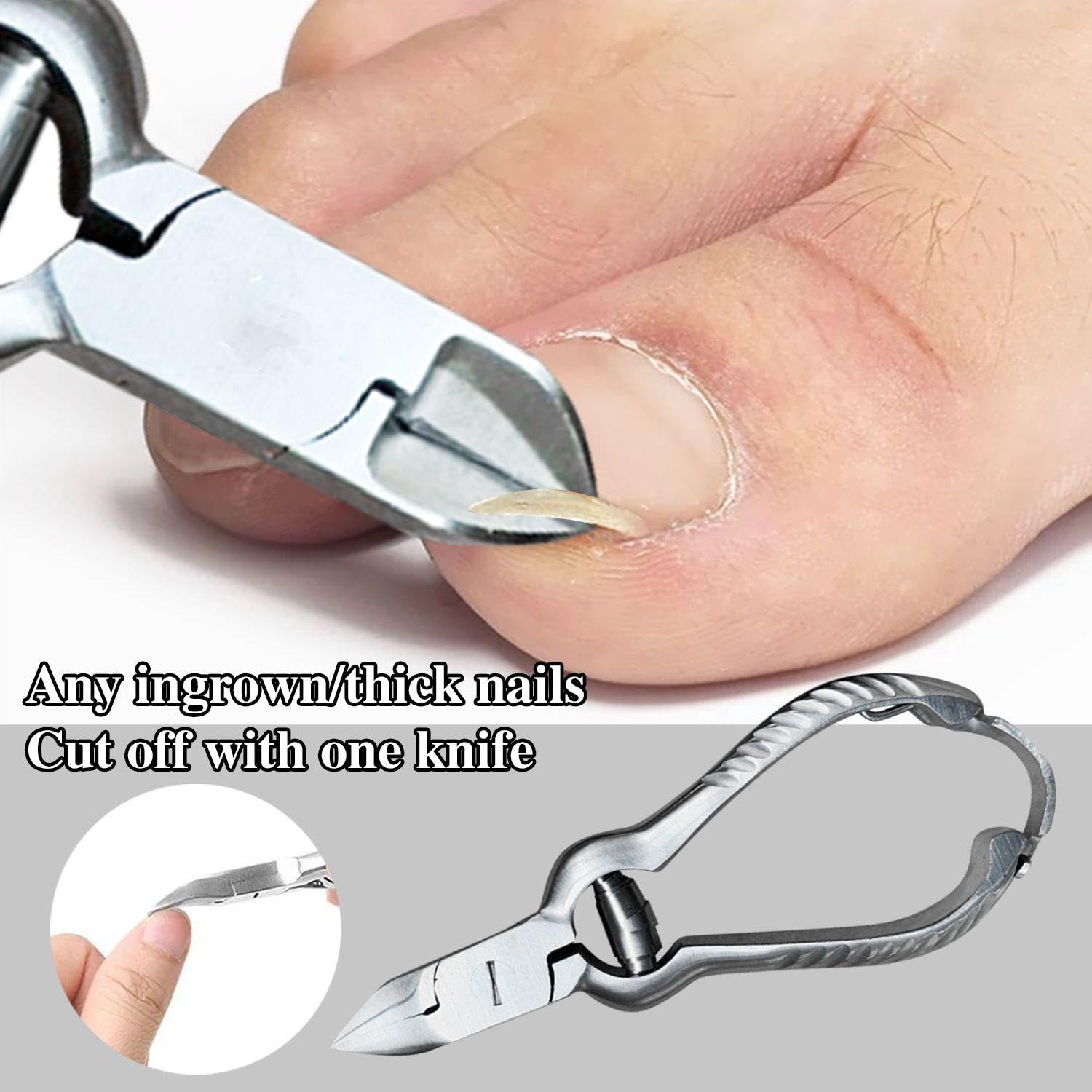 1 Pezzo Di Pinze Ad Ago Con Scanalatura Per Unghie, 3 Pezzi Di Tagliaunghie Per Manicure, Tagliaunghie Dei Piedi, Tagliaunghie Per Unghie Spesse, Unghie Incarnite, Strumenti Per Unghie Incarnite