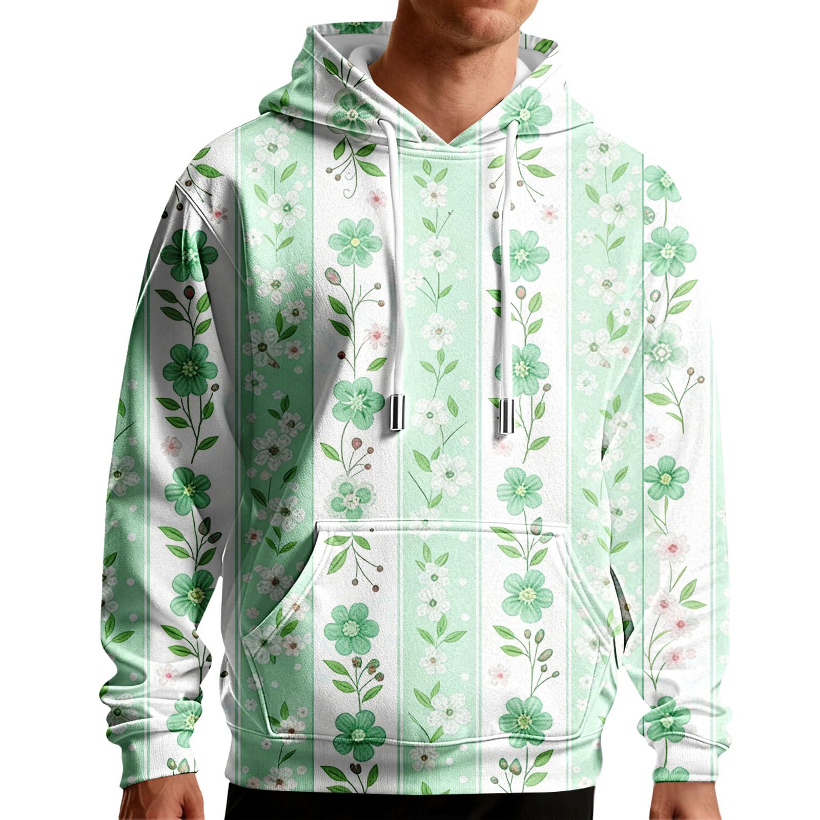 Chaquetones Hombre Invierno Sudadera con Capucha Informal para Hombre, Diseño De Rosas En 3D, Estilo Rojo Niño (Mint Green, XXL) Pijama Parejas Oversize Chaqueta Verano Oversized Gym