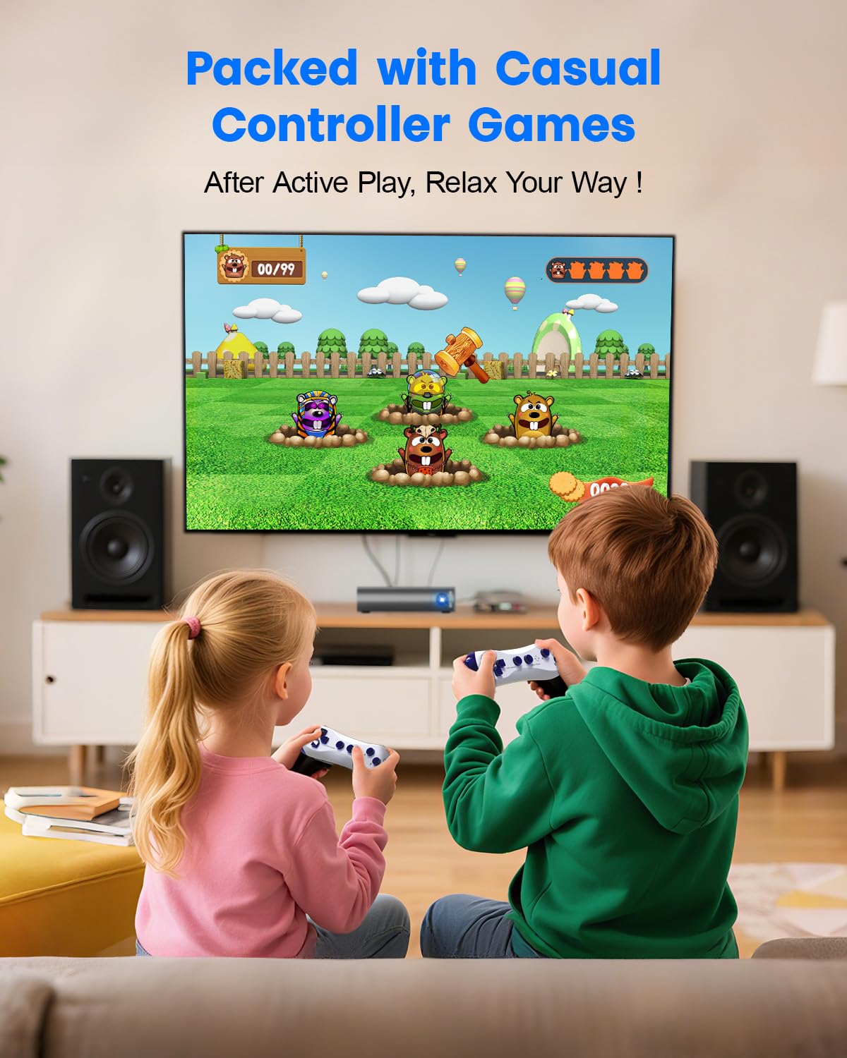 MetFut AR Motion Gaming Console for Kids & Families - Plug & Play Video Game System for Indoor Physical Play & Interactive Family Fun. Great for Gifts, Game Nights, Parties, Playtime and Playdates