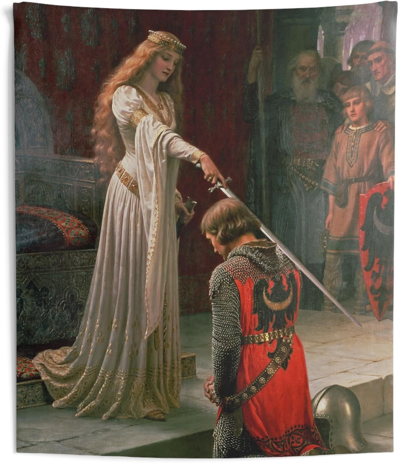 The Accolade Tapestry - Edmund Blair Leighton - Romantic Home Decor - Timeless Wall Art - Decorative Wall Hanging