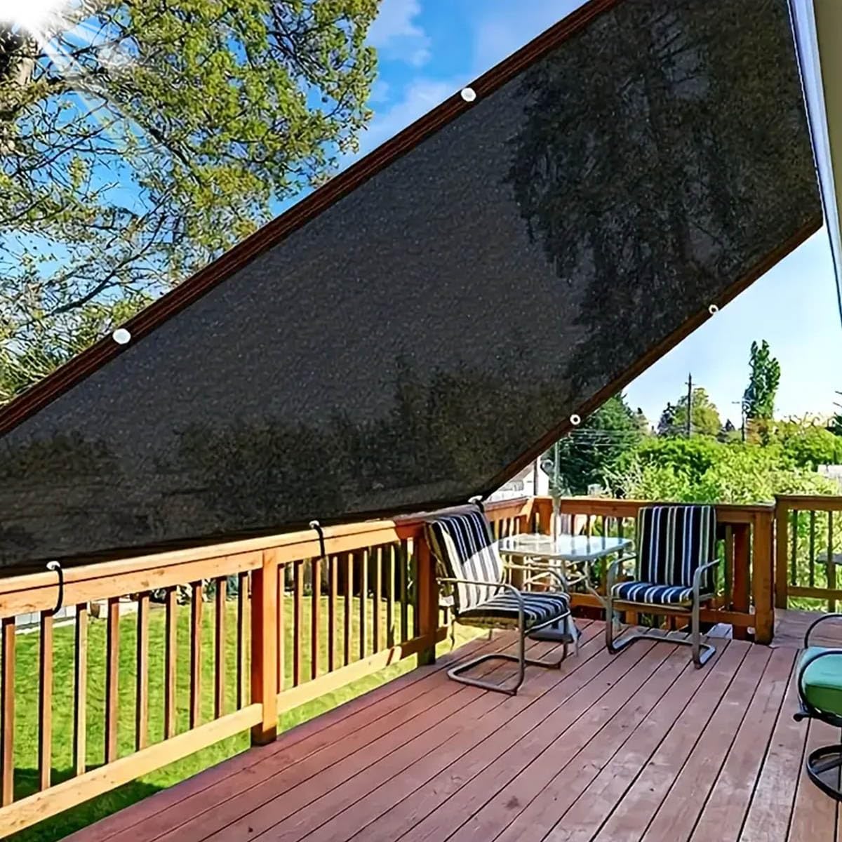 WQPMNYG Outdoor Canopy Sunshade Net - 16.4ft x 29.5ft Mesh Shade Cloth for Garden Greenhouse Chicken Coop Plant Protection UV Blocker