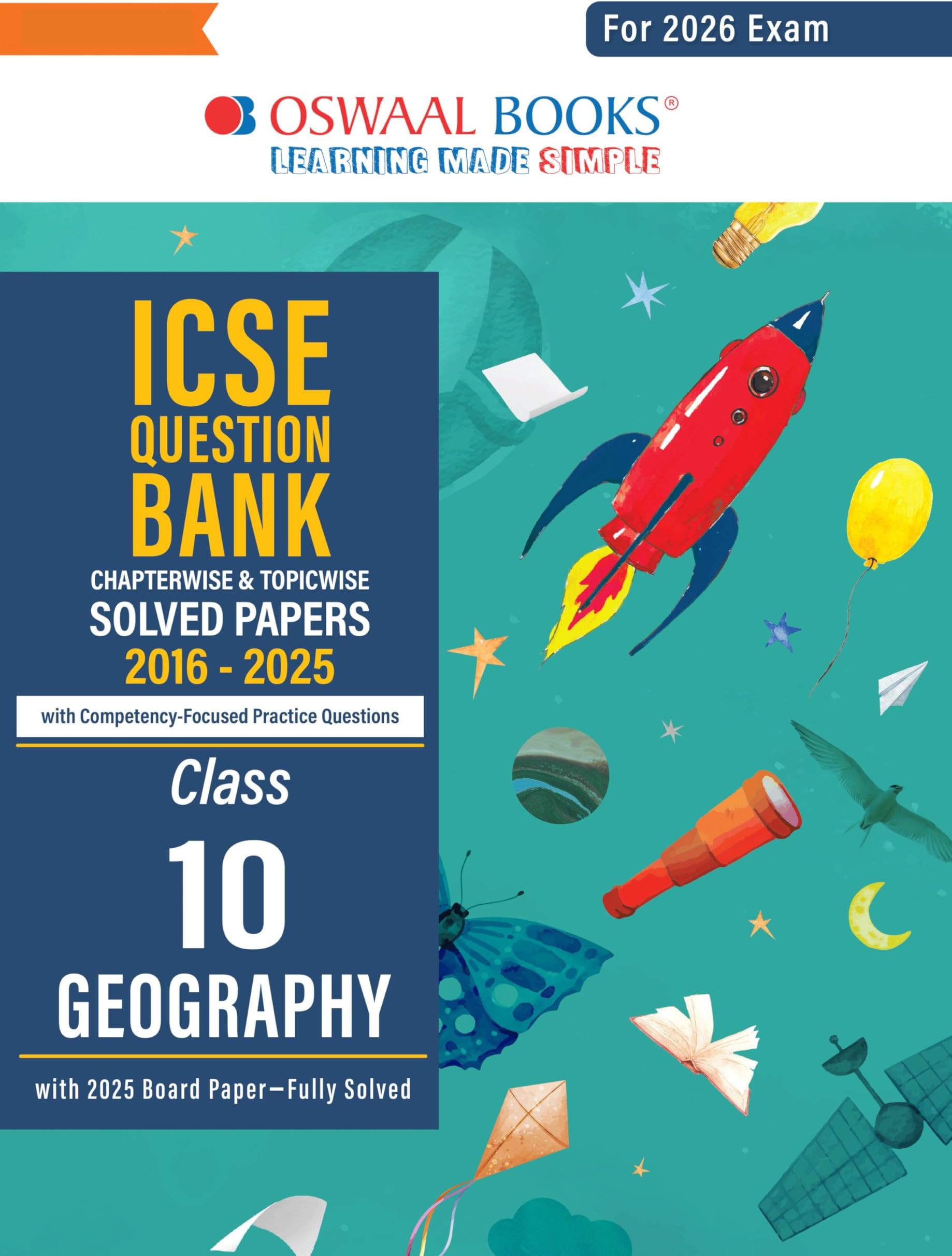 Oswaal ICSE Question Bank Chapterwise & Topicwise Solved Papers Class 10 Geography For 2026 Exam
