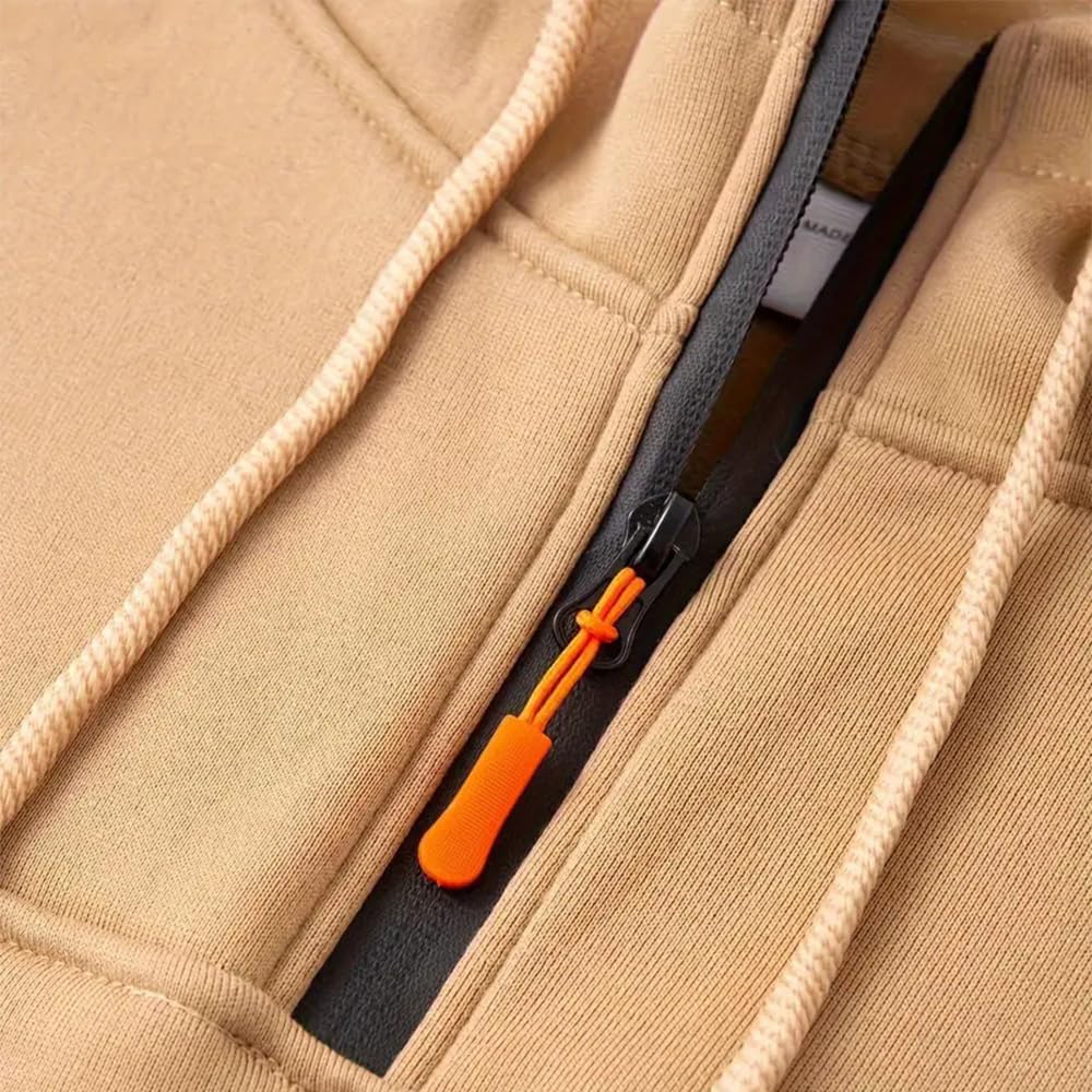 Weighted Hoodie, Comfort Hoodie, Hoodies for Men, Trendy Long Sleeve Sweatshirts - Image 2