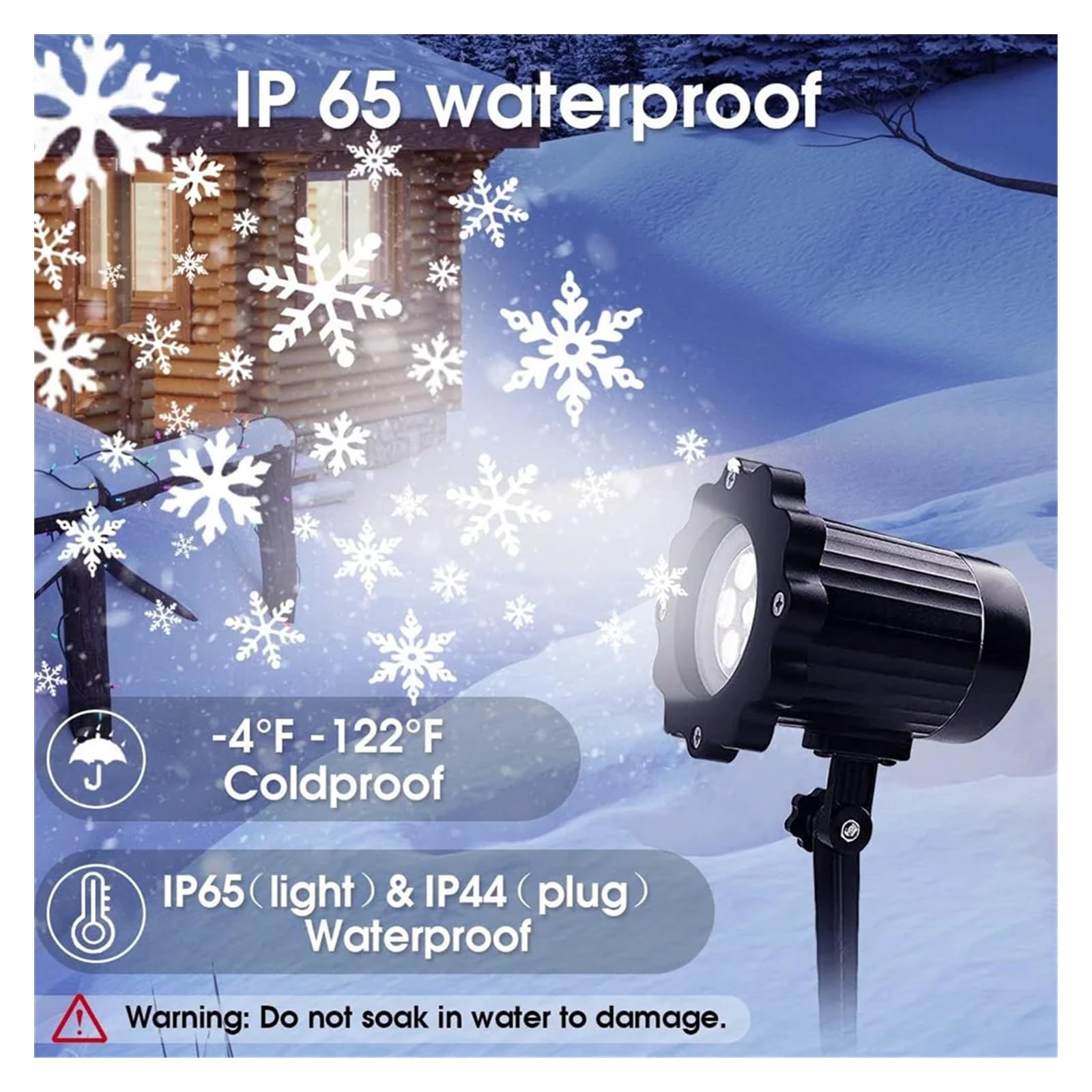Il proiettore con fiocco di neve di Natale illumina la luce da palco a LED con effetto fiocco di neve impermeabile for esterni con telecomando for decorazioni natalizie