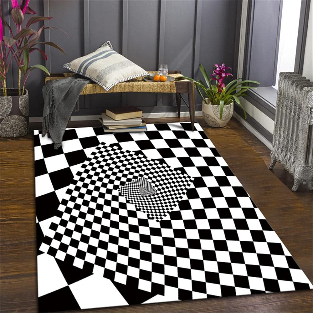Tapis cuisine a damier lavable pour eliminer les sols glissants