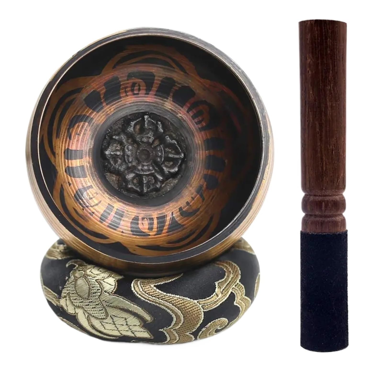Cuenco para el canto Juego de cuencos tibetanos loto, únicos y útiles for meditación, yoga, relajación, sanación chakras, oración atención plena