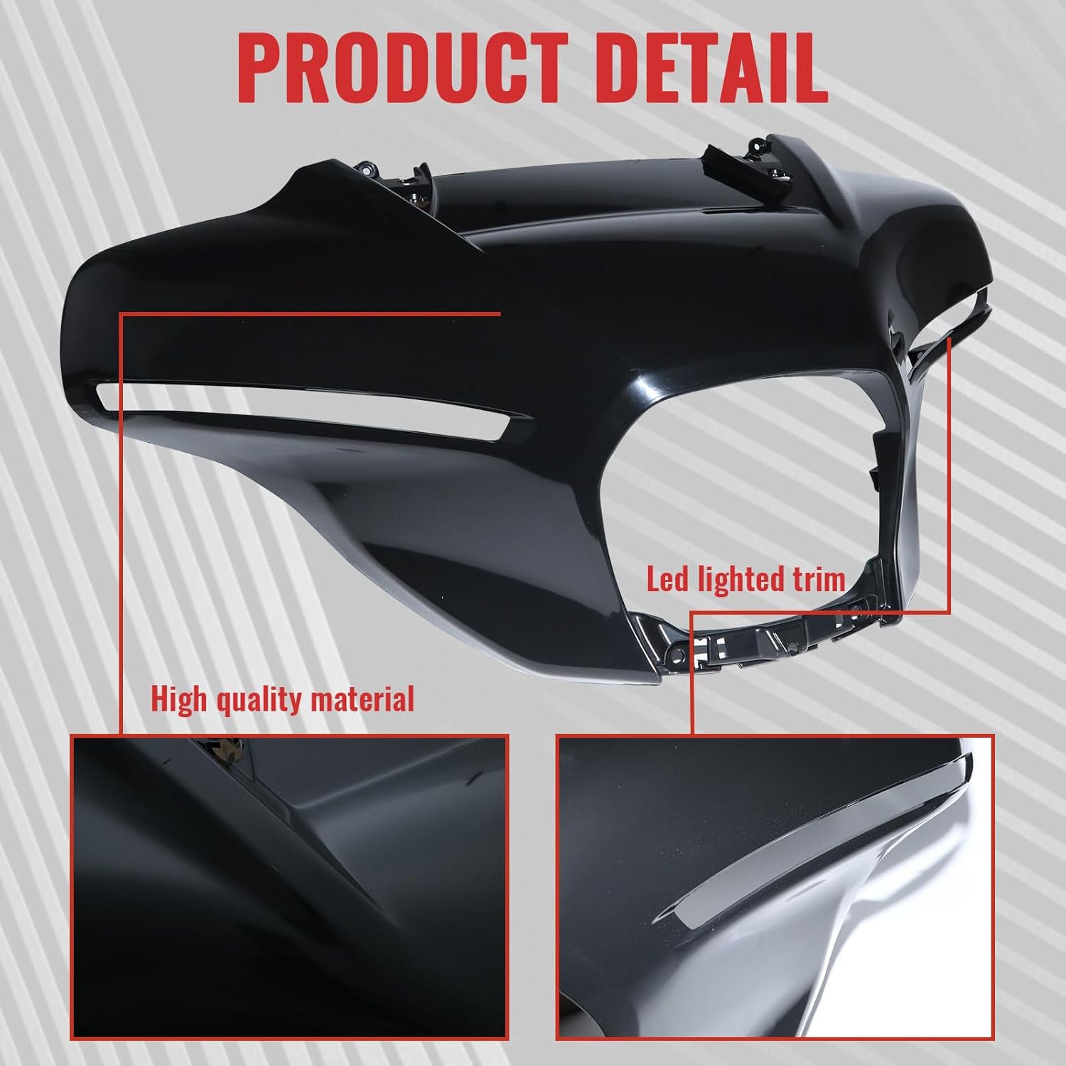 Outer Batwing Fairing for Street Glide 2024, Matte Black Front Upper Batwing Fairing for Harley Davidson CVO Street Glide FLHXSE 2023-2025, FLHX 2024-2025, FLHXS 2025 Accessories