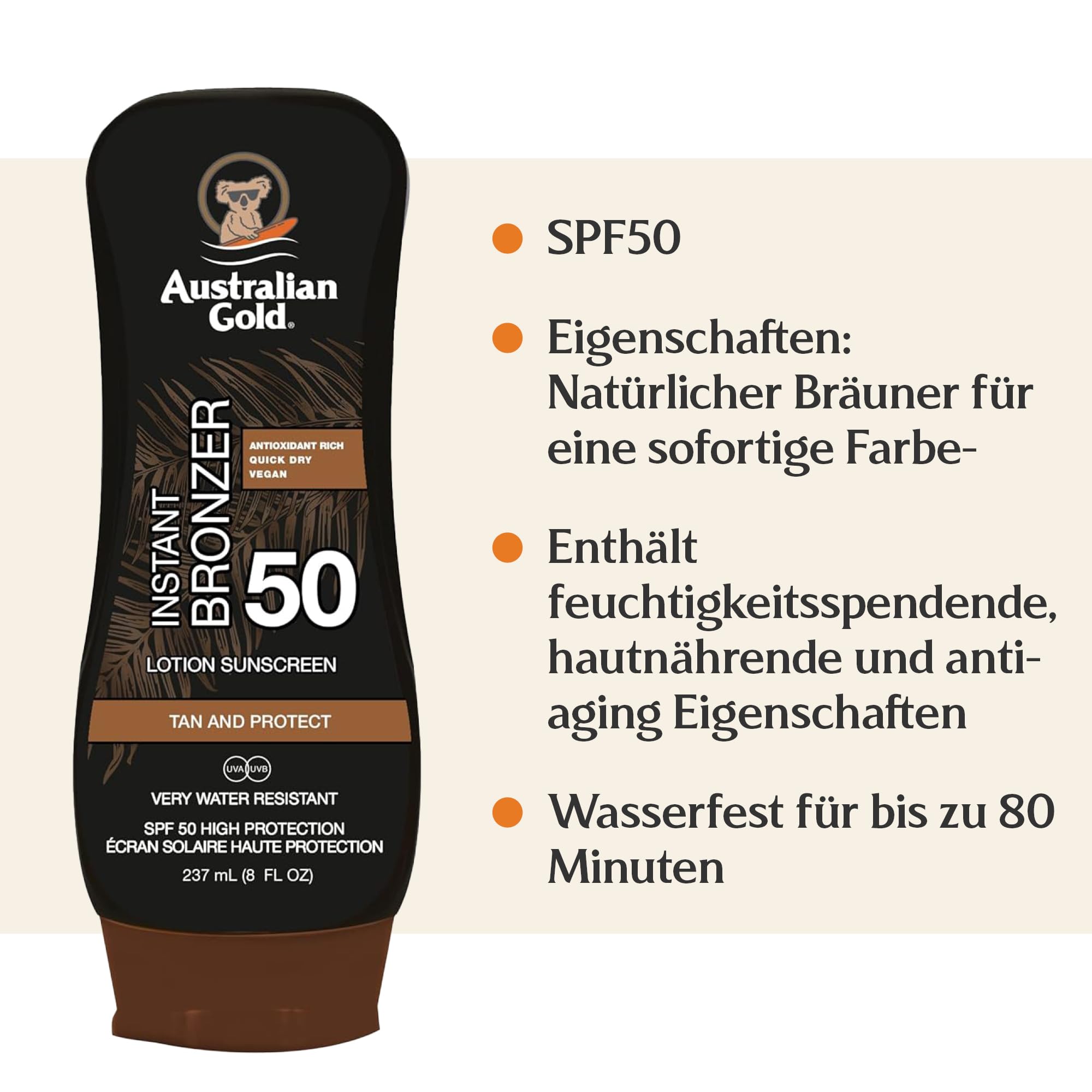 SPF 50 Lotion Bronzer New Formula