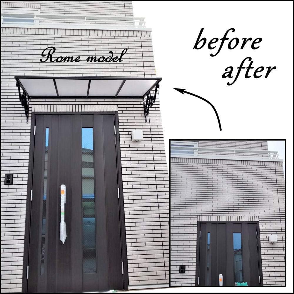 Amazon Hisasix ひさしっくす おしゃれ 庇 ひさし ローマモデル 木造用金具付き W1cm ボード フローズン ブラケット ブラック ひさし