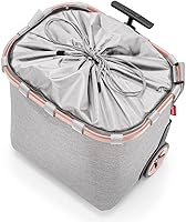 Vista 3 de reisenthel Carrycruiser Twist Sky Rose - Carrito de compras portátil con marco de aluminio resistente, correa para el hombro y bolsa