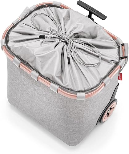 Miniatura 3 de reisenthel Carrycruiser Twist Sky Rose - Carrito de compras portátil con marco de aluminio resistente, correa para el hombro y bolsa interior de
