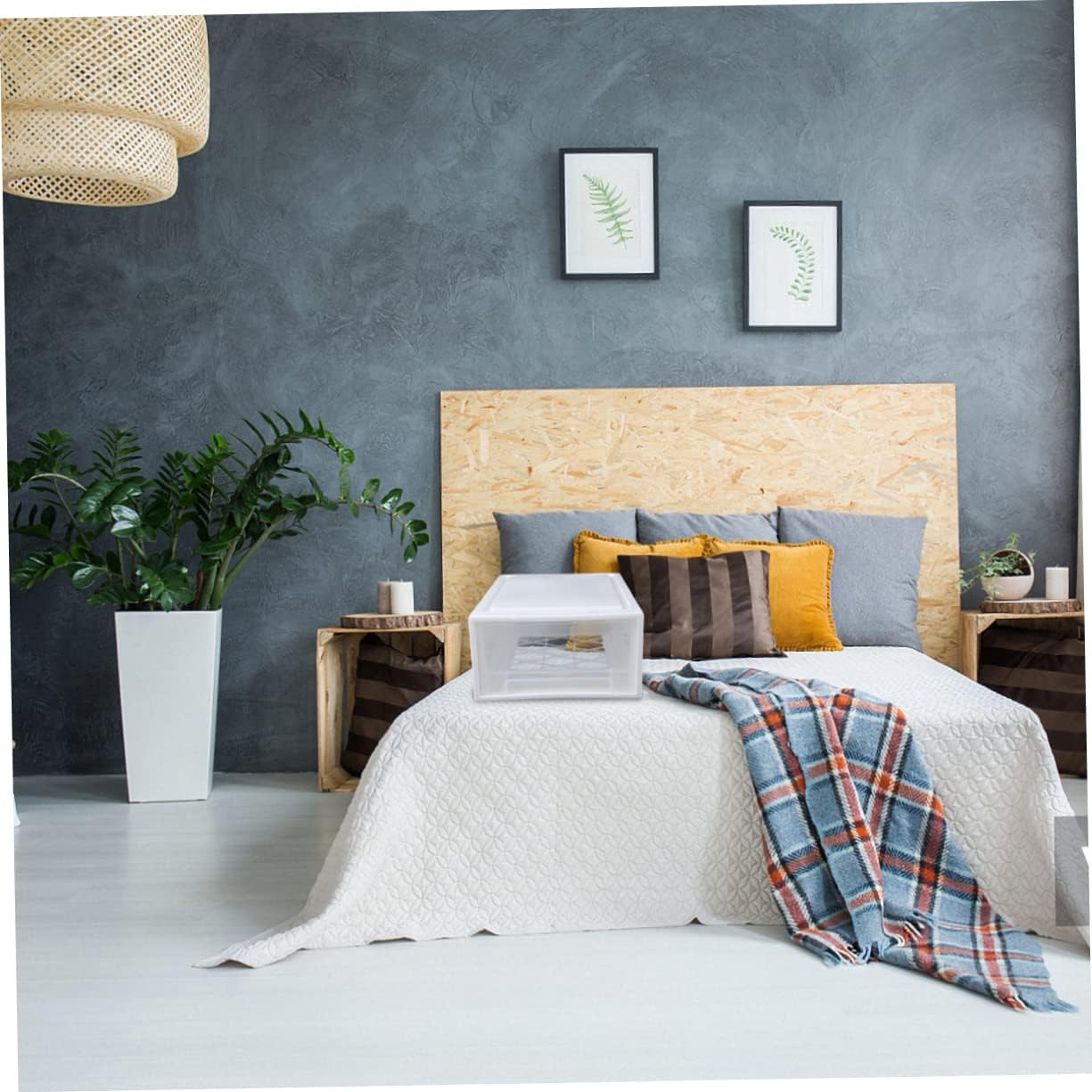 1 PC Plastic Drawer Storage Case Versatile Sundry Holder for Organizing Underwear Socks and Accessories Home Accessory Ivory White