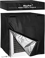 Vista 1 de Cubierta central de aire acondicionado para unidades exteriores, cubierta impermeable 2 en 1 con malla ventilada y diseño superior desmontable