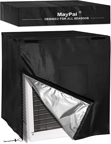 Cubierta central de aire acondicionado para unidades exteriores, cubierta impermeable 2 en 1 con malla ventilada y diseño superior desmontable,