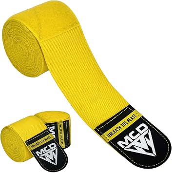 MCD Boxing Wraps for Men & Women 4.5m/180 Boxing Hand Wraps for Bxing Gloves with Thumb Loop Muay Thai Hand Wrps Semi-Elastic Wrist Wrps Bxing Wrap for MMA, Muay Thai & Martial Arts Training