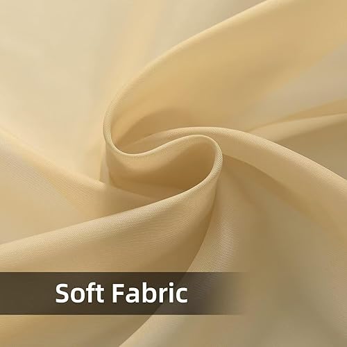 Miniatura 7 de SpaceDresser Cortinas traslúcidas impermeables para patio y exteriores  2 paneles de cortina transparente con bolsillo para barra para sala de