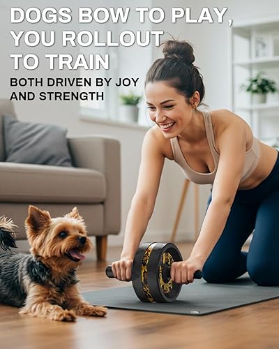 Miniatura 9 de Vinsguir Rodillo abdominal para entrenamiento abdominal equipo de ejercicio de rueda de rodillo abdominal para entrenamiento central rodillo de Negro