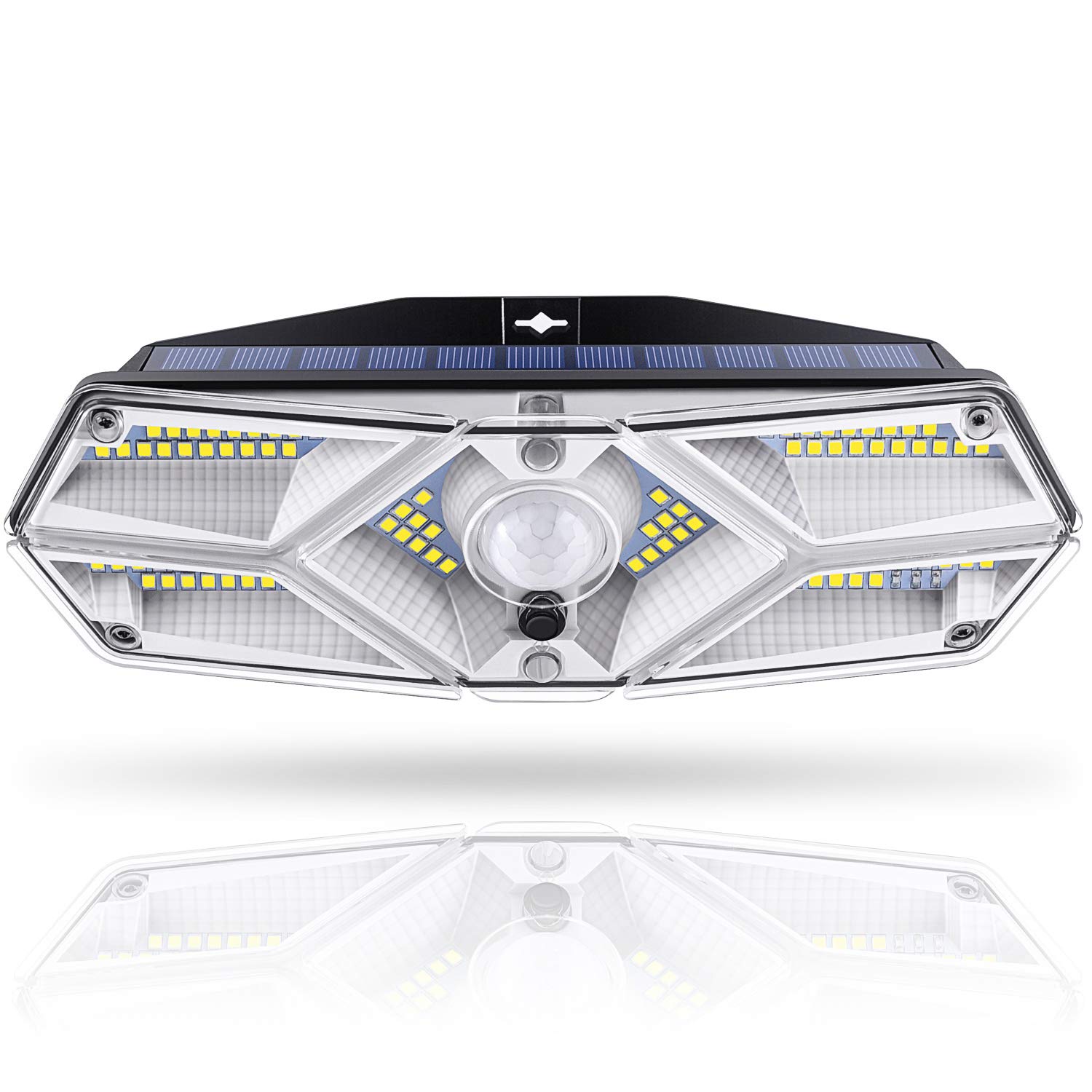 KmashiSolar Lights Outdoor, Upgraded 104LEDS Motion Sensor Security Light with 3 Lighting Modes,270¡ãWide Angle,Durable Solar Wall Lights for Front Door, Yard, Garage, Fence, Deck (1PACK)