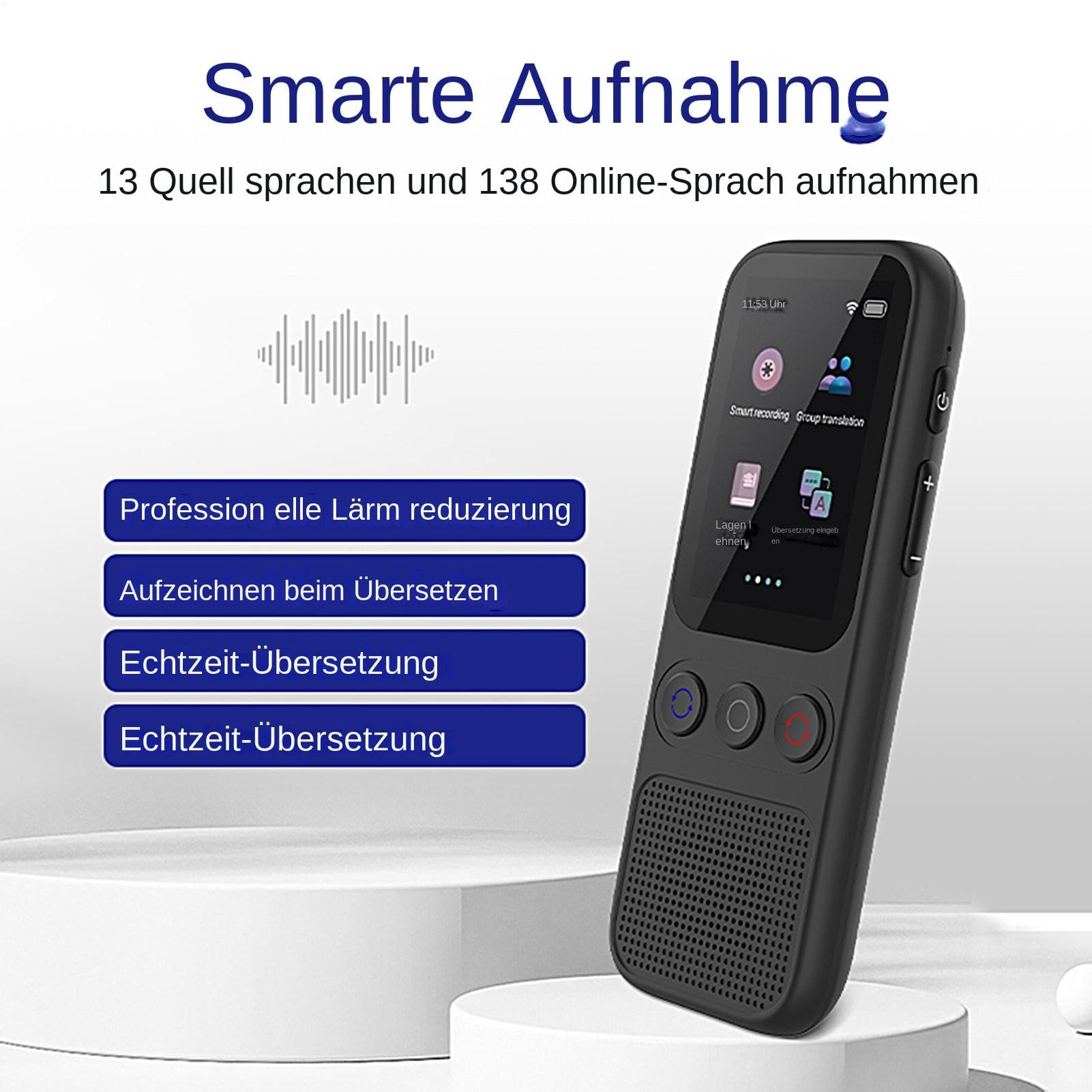 Traductor instantáneo sin wifi, dispositivo de traducción sin wifi requerido,Traductor portátil de idiomas extranjeros | 138 idiomas y acentos, traductor para empresas, no se requiere wifi | Traductor Portátil De Idiomas Extranjeros | 138 Idiomas Y, Tradu