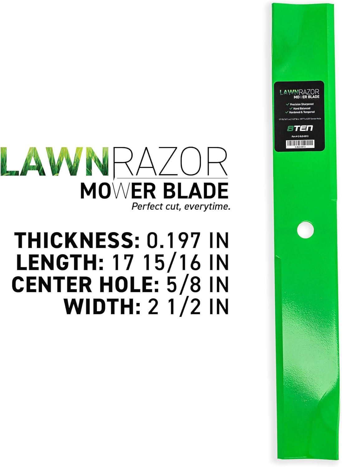 8TEN Spindle Medium Lift Blade Kit for Exmark 52" Deck Lazer Z HP 52 LHP5220KC LHP5223KA LHP5223KC Zero Turn Mower
