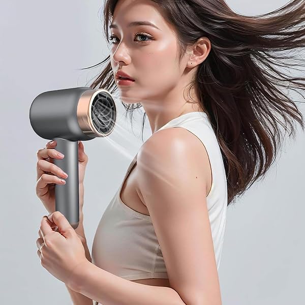 ZVD Phon Senza Fili | Asciugacapelli Professionale Senza Fili | Asciugacapelli con Batteria Ricaricabile USB a 3 Velocità, Phon Senza Fili, Asciugacapellis Portatili Per Donne Vacanze Pa (Bianco) - 4