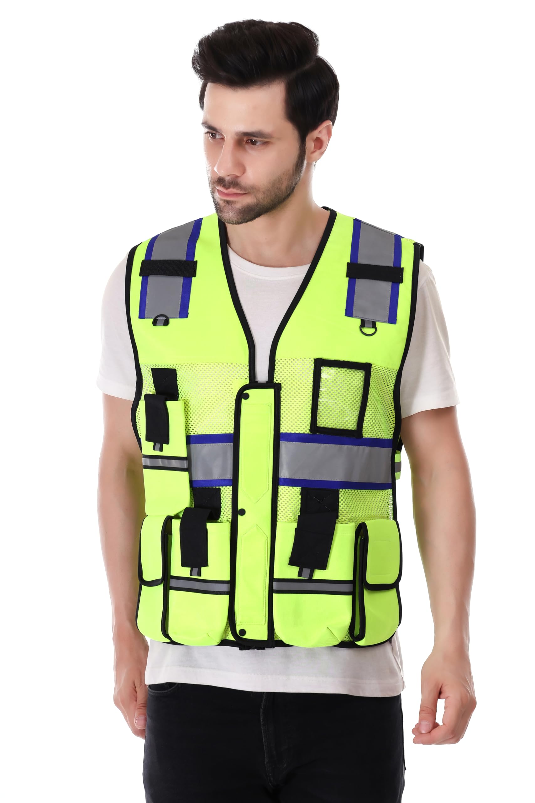 EVION Executive Reflective Safety Jacket ES-050 With 5 Thermostat/Cut resistance Pockets,1 ID pocket in 2-inch, Keep Yourself More 360 Degree Visibility (L) (B0B2PWCN2D) Amazon Price History, Amazon Price Tracker