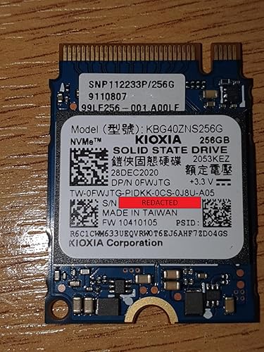 KIOXIA BG4 256GB SSD Internal NVMe PCIe M.2 22330 M.2 NVMe PCIe