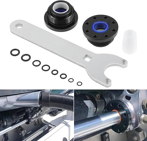 HC5345 Kit de sellos, HS5157 Kit de sello de cilindro de dirección hidráulica de montaje frontal con llave de pasador y juntas tóricas, compatible